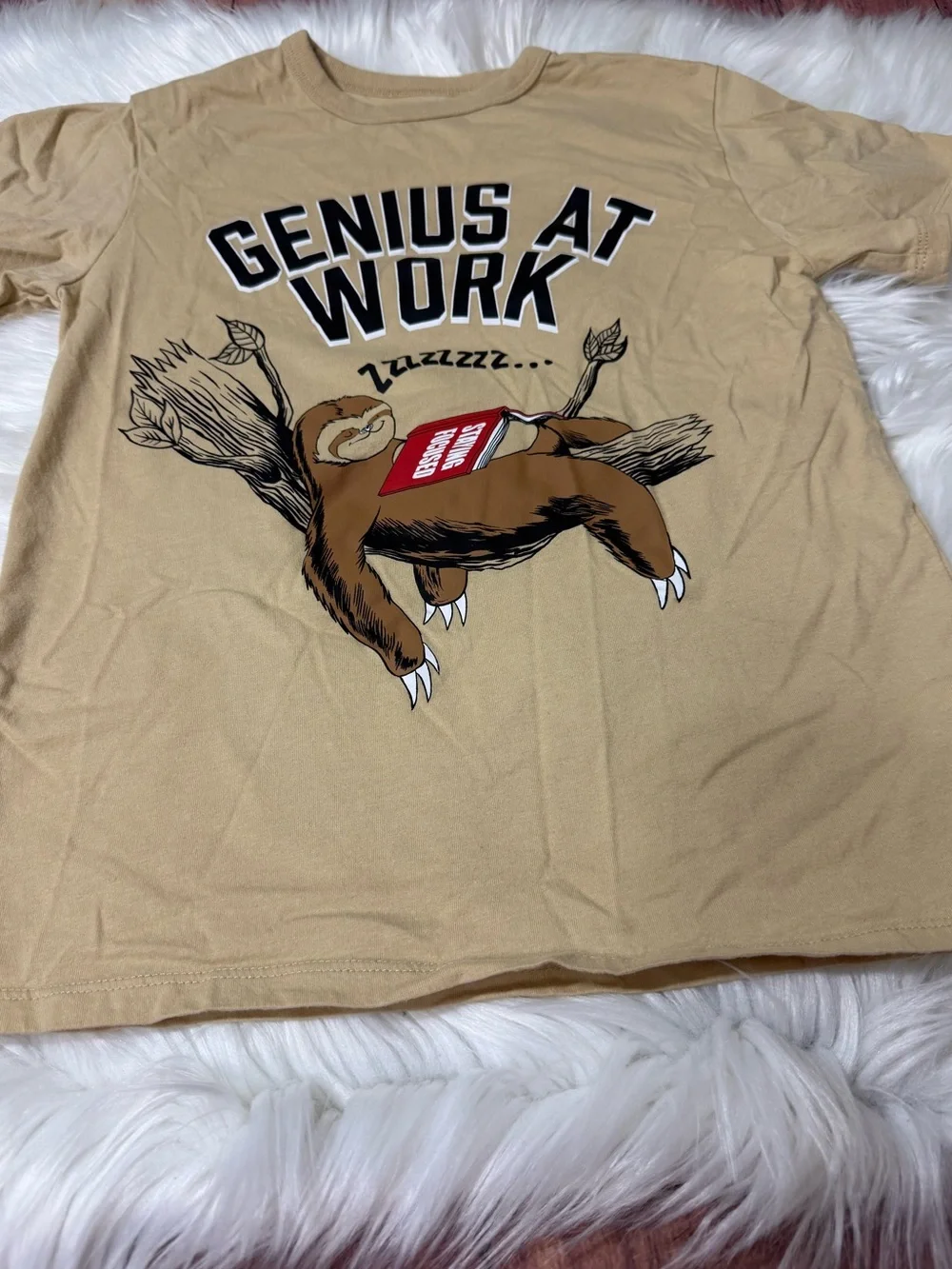 The Children’s Place Tan Graphic Short Sleeve Shirt - Boys Size M (7/8)